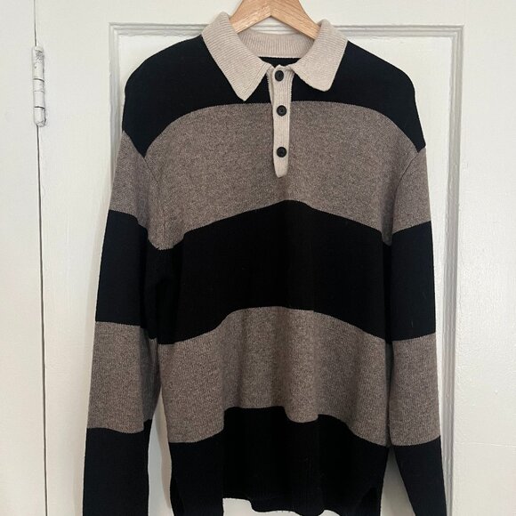 All Saints Other - All Saints Striped Knit Rugby Shirt